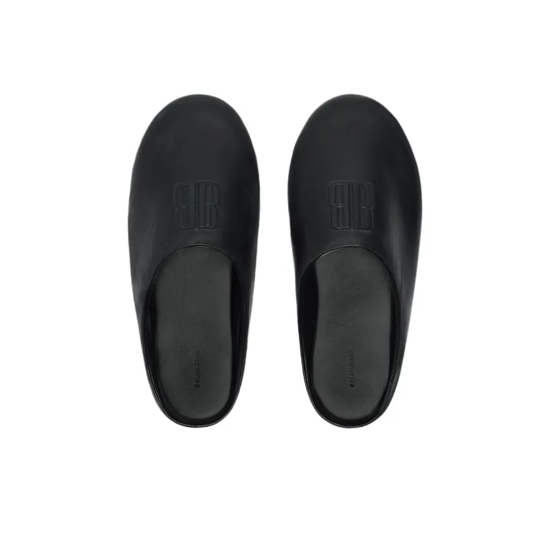 Balenciaga Closed Toe Slippers Men's Black-4