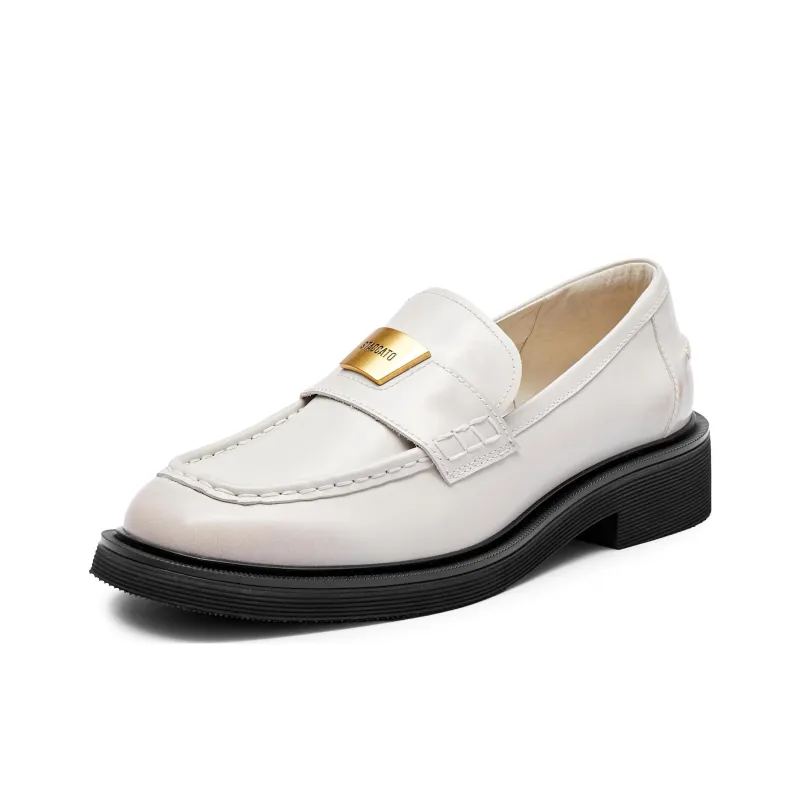 Staccato Small Gold Brick Jazz Loafers 3.5cm Women's-23