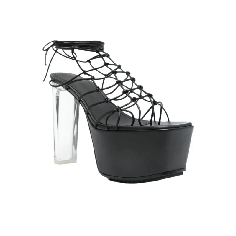 RICK OWENS/RO One Strap Sandals Women's Black-2