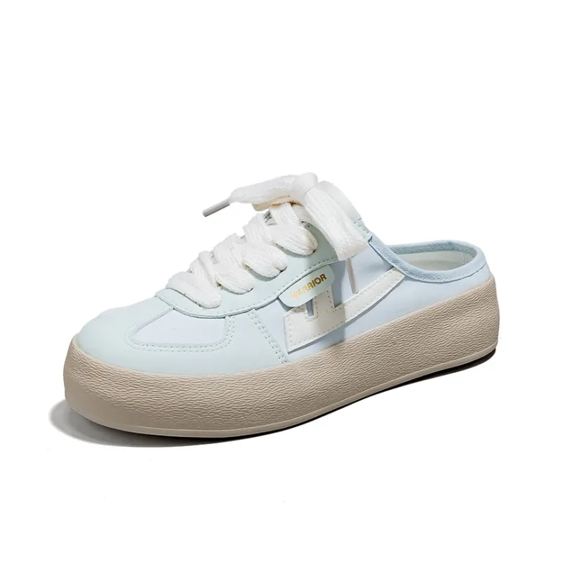 Warrior Low Top Canvas Shoes Women's Navy Blue/Beige-1
