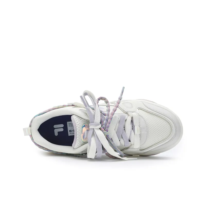 FILA FUSION BANK III Low Top Skateboard Shoes Women's White-3
