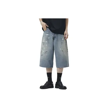 PISYPOX Denim Shorts Unisex Nostalgic Blue
