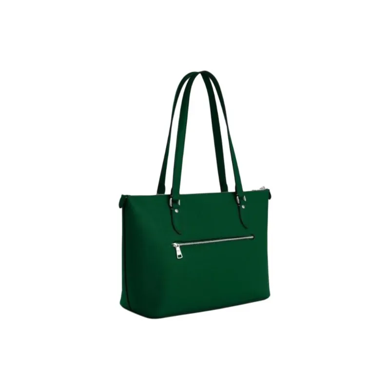 COACH Gallery Recycled Leather Tote Bag, Shopping Bag, Shoulder Bag Tubas Women's Grass Green-1