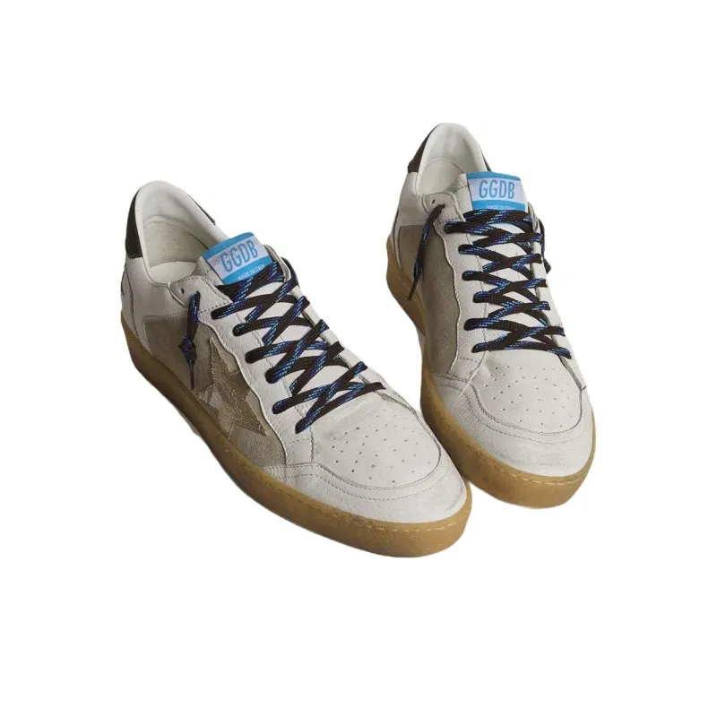 Golden Goose Ball Star Ltd Low Top Skateboard Shoes Men's Gray Brown-2
