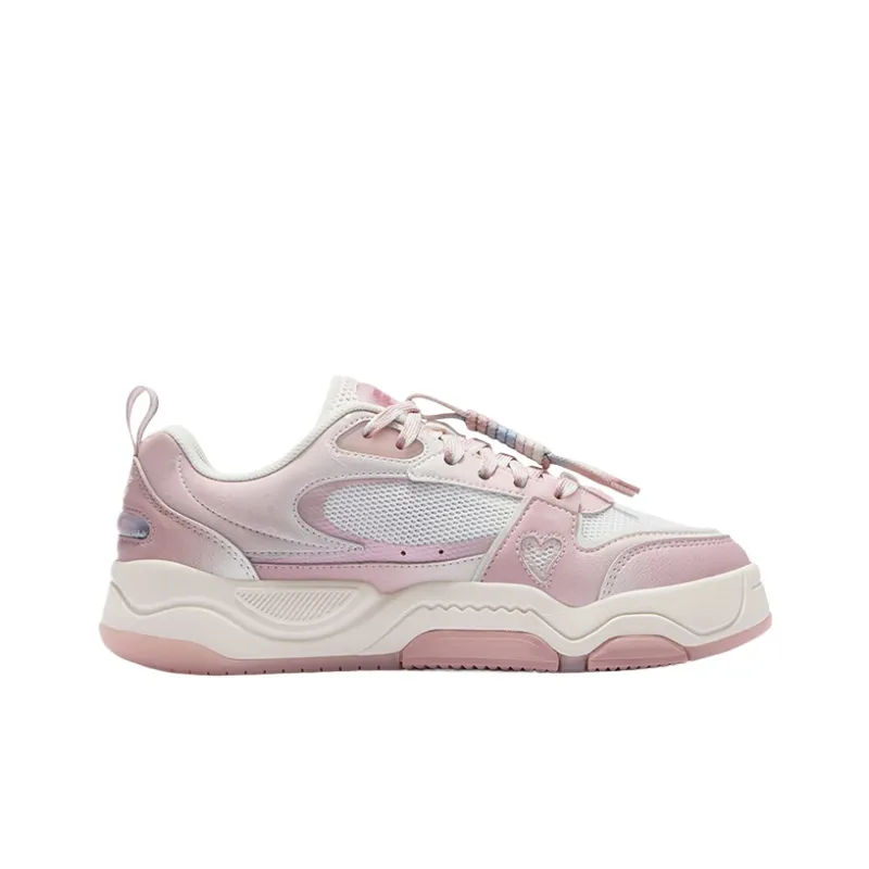 FILA FUSION BANK III Low Top Skateboard Shoes Women's Silver Pink Purple-1