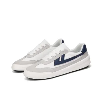Warrior Low Top Canvas Shoes Men's Gray/White/Dark Blue