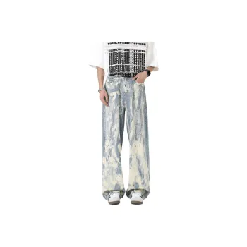 YOFVV Jeans Unisex White Blue