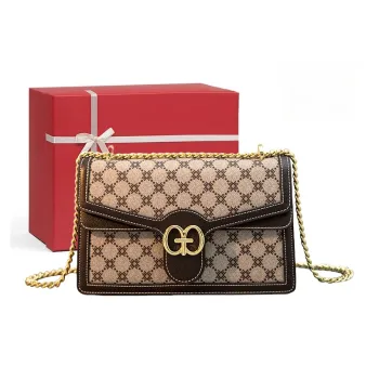 CNNCOO PVC Small Square Bag Shoulder Bag, Crossbody Bag Women's Coffee