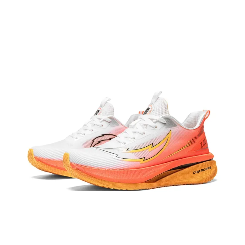 NFL Low Top Running Shoes Men's White Orange Red-2