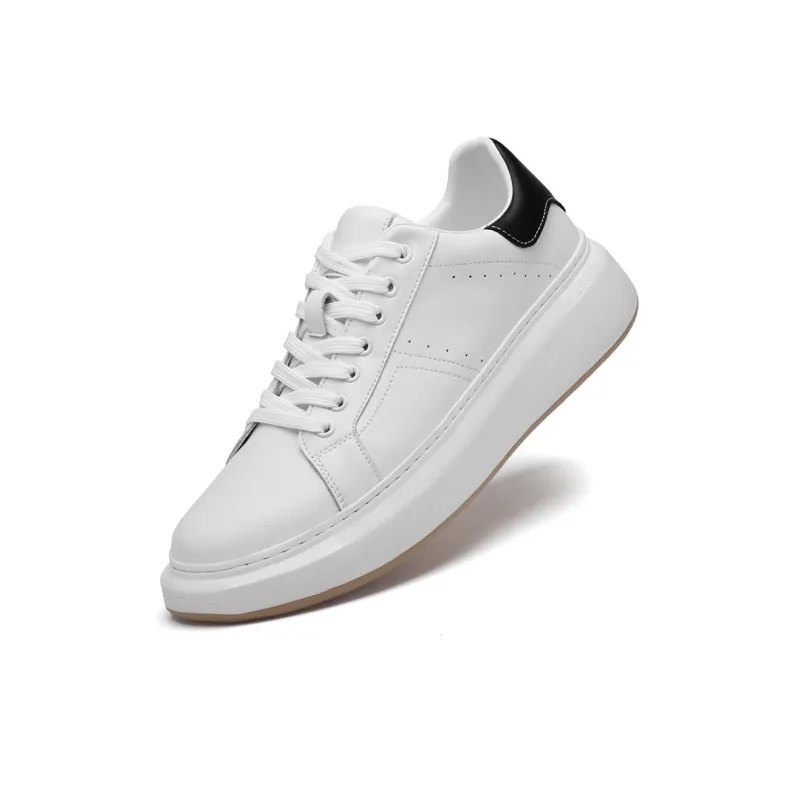 Motion Armor Platform White Sneakers Cushioning, Wear Resistant Low Top Casual Shoes Men's-2