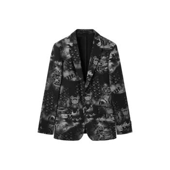 DILLO Business Suits Men Black Letter