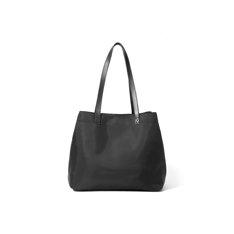 MASTER CANVAS Oxford Shoulder Bag Women's Black/Ecru-2