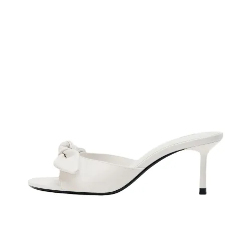 ZARA PU Polyurethane Slip Resistant Slide Slippers Women's White