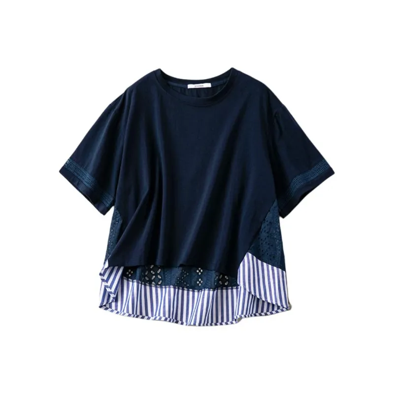 CHABER T Shirts Women's Navy Blue-0