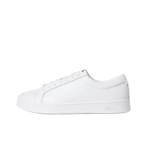CALVIN KLEIN Low Top Skateboard Shoes Men's Bright White