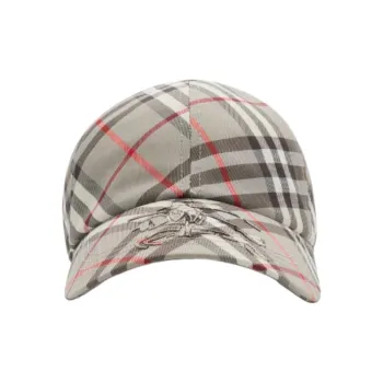 Burberry Twill Baseball Caps Unisex Gray