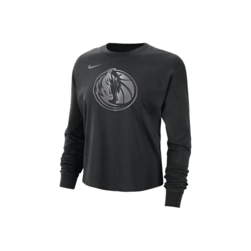 Nike Dallas Mavericks Courtside Women's Nike Nba Shine Boxy Long Sleeve T Shirt-0