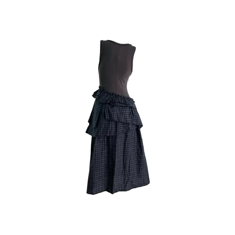 PAZZO Sleeveless Dresses Women's British Blue Green-1