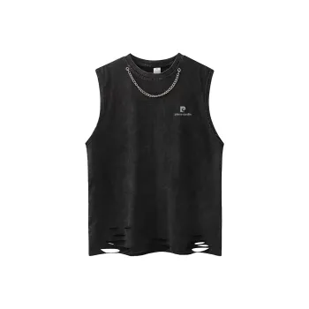 PIERRE CARDIN Tank Tops Men Black