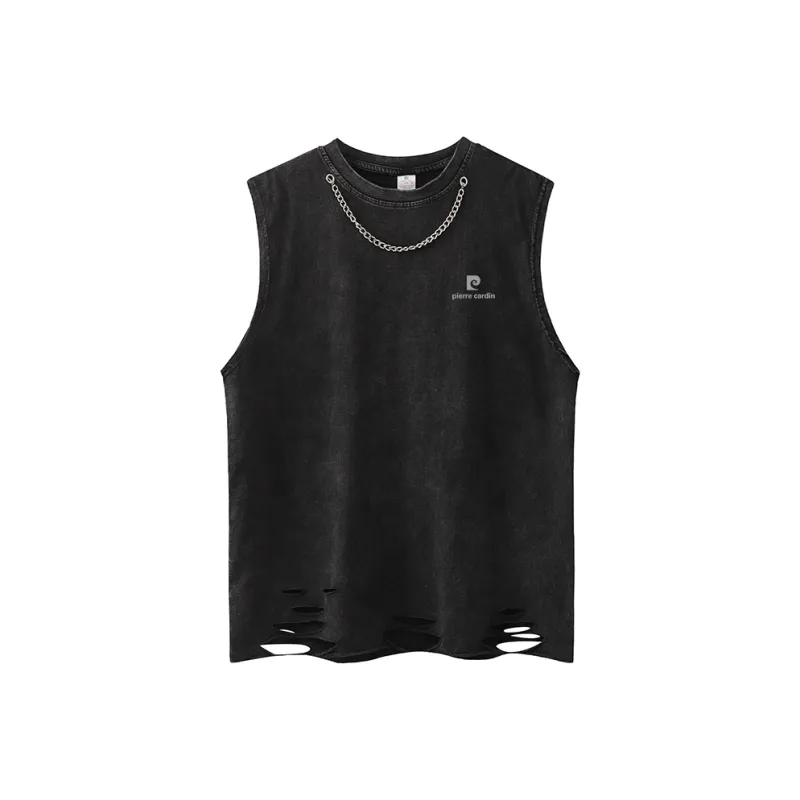 PIERRE CARDIN Tank Tops Men Black-0