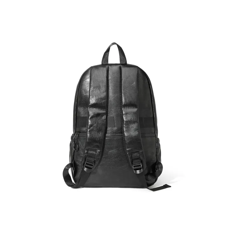 MASTER CANVAS Leather Backpack Unisex Black-3