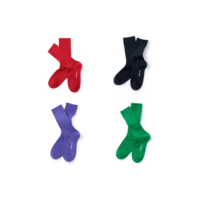 Under The Boots Mid Calf Socks Unisex 4 Pack-2