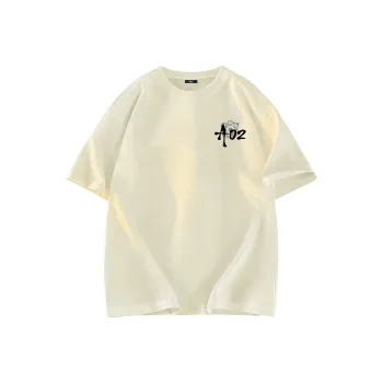 A02 T-Shirts Unisex Light Beige Apricot