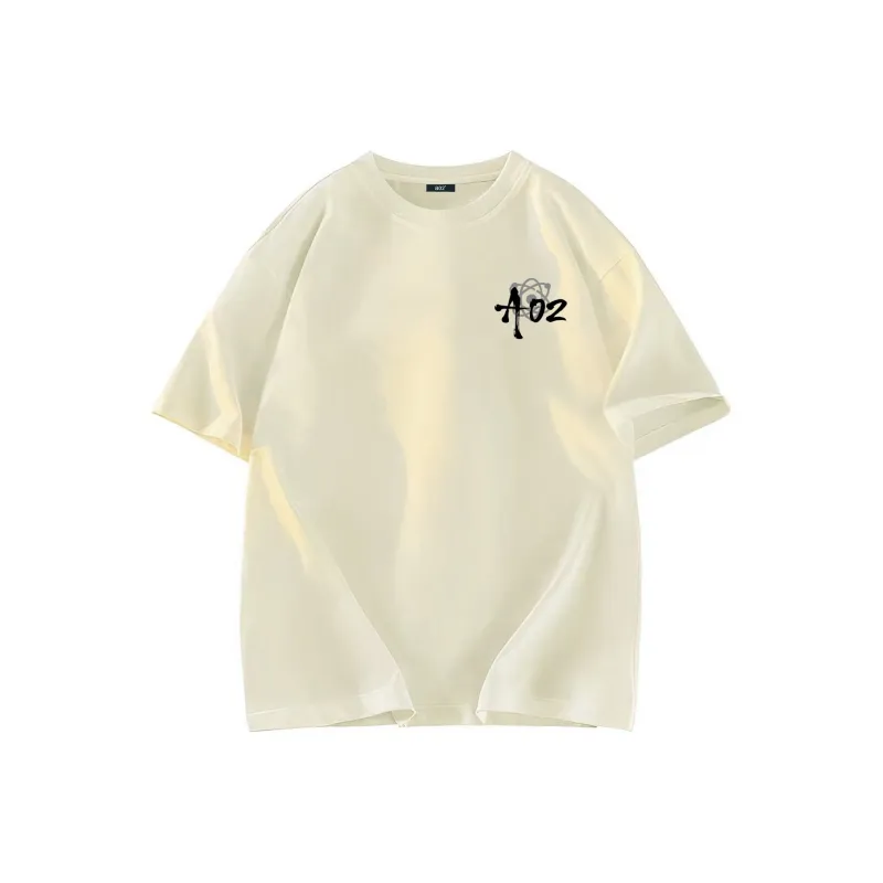 A02 T-Shirts Unisex Light Beige Apricot-0
