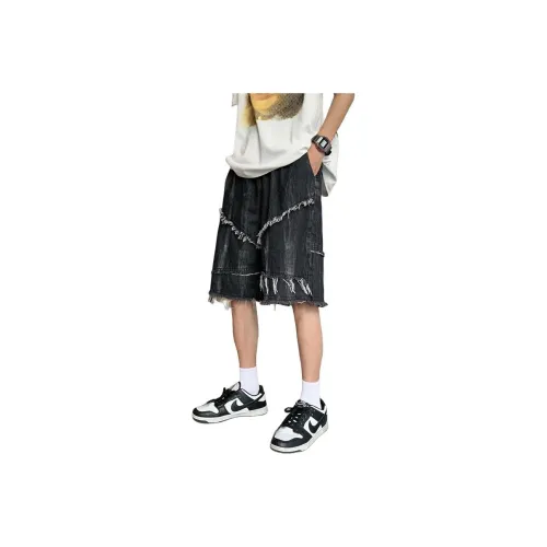 OKPI Denim Shorts Unisex Trendy ♦ Black