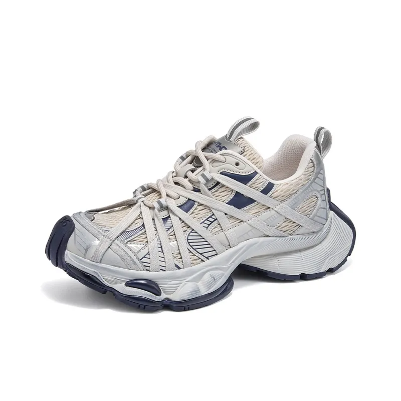 Hotwind Low Top Chunky Sneakers Unisex Black Gray-9