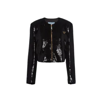 PRADA Sequin embellished Cropped Jacket