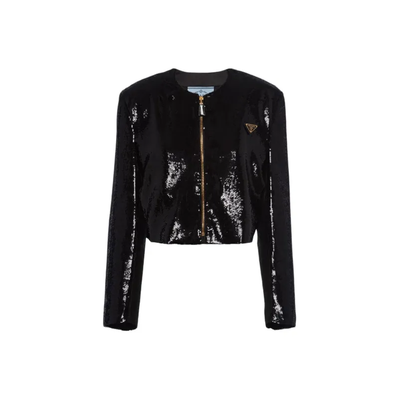 PRADA Sequin embellished Cropped Jacket-0