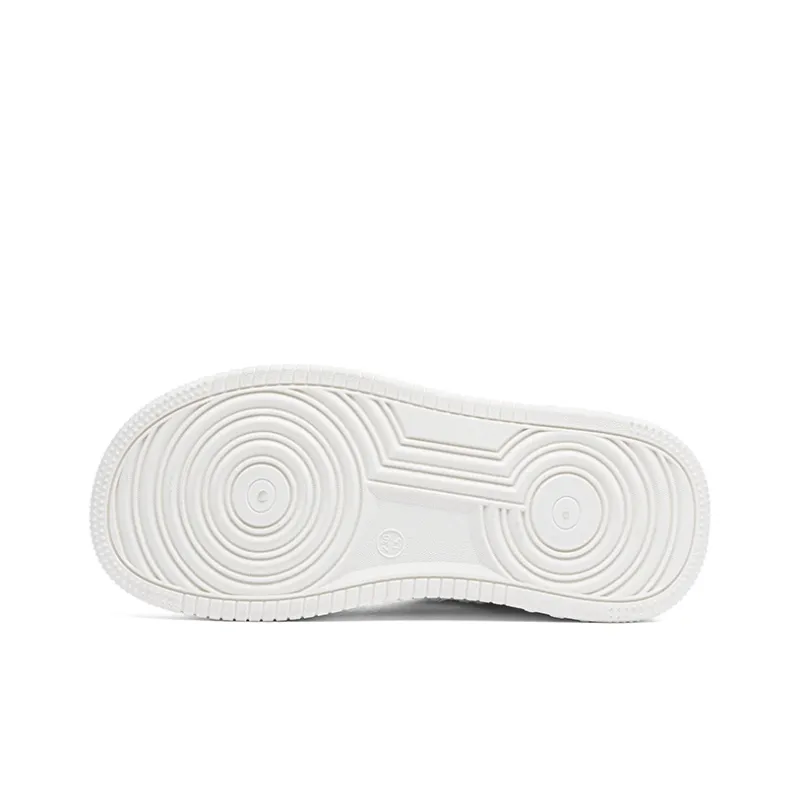 RENBEN Cushioning Abrasion Resistant Lightweight Low Top Skateboard Shoes Women's White Green-4