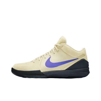 Nike Zoom Kobe 4 Anti Slip Wear Resistant Low Top Basketball Shoes Unisex Gold Black Purple