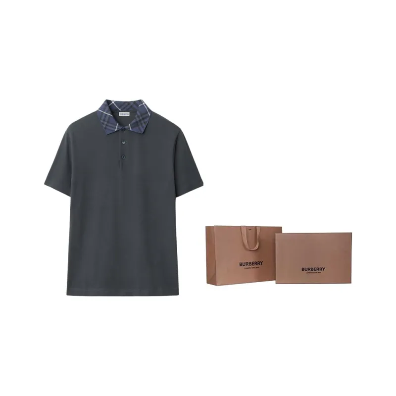 Burberry Check Collar Polo Shirt-3