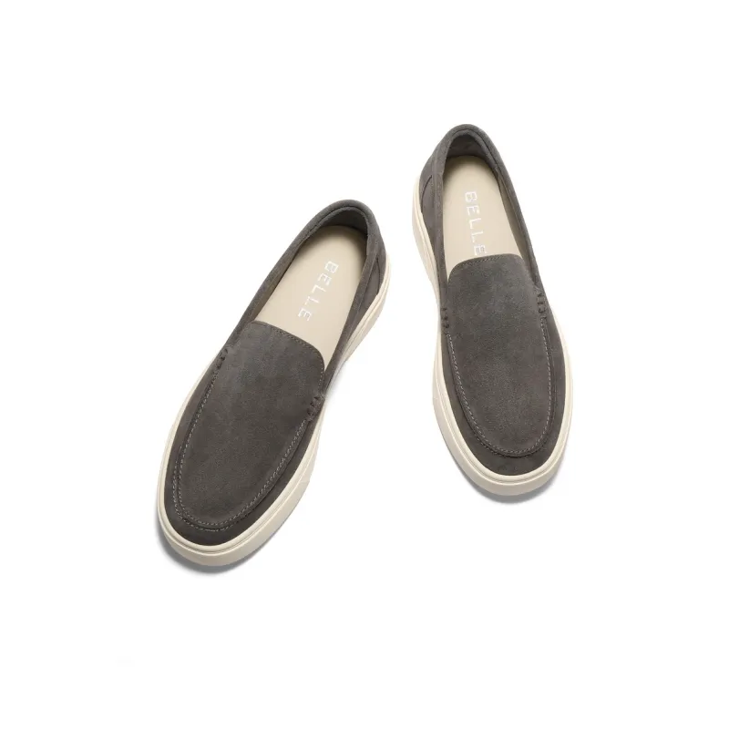 BELLE Loafers Men Blue, Gray, Brown-6