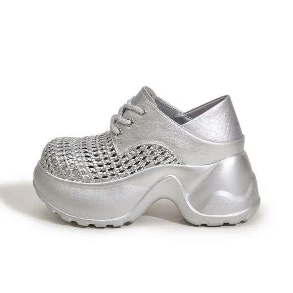 Milan Love Song Shock Absorbers With Abrasion Resistant And Slip Resistant Properties Low Top Chunky Sneakers Women's-0