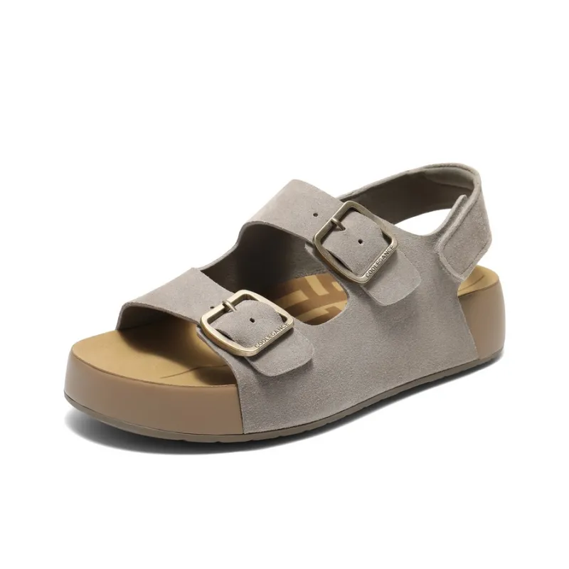 BELLE Beach Sandals Men Gray, Brown-1