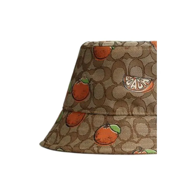COACH Recycled Polyester Bucket Hats Women's Brown-1