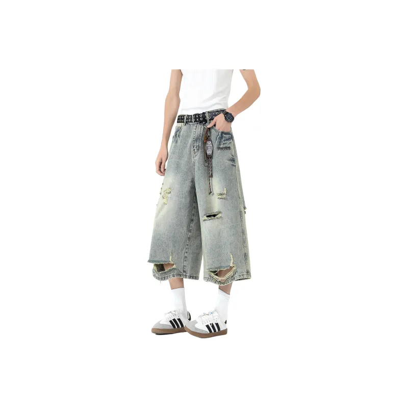 TBSM Denim Shorts Unisex Yellow Mud-8