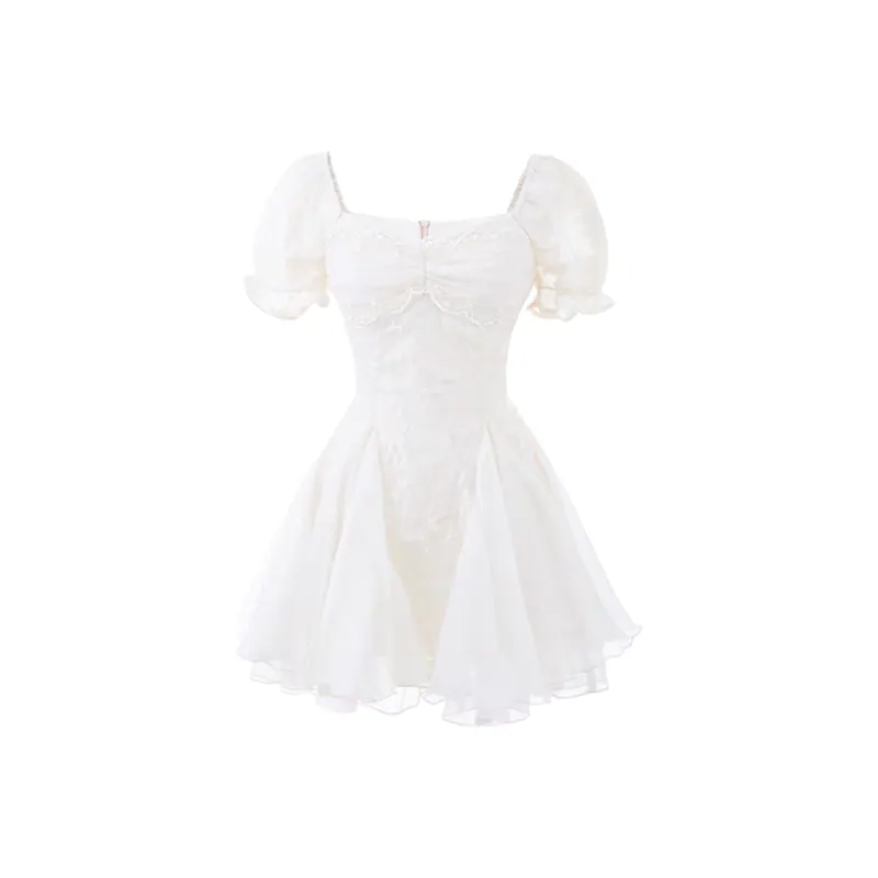 / Short Sleeved Dresses Women's Fairy Apricot-0