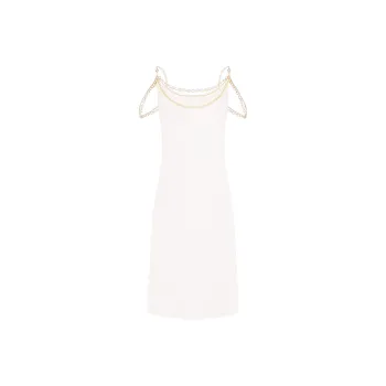 Paco Rabanne Chain Strap Cowl Neck Midi Dress