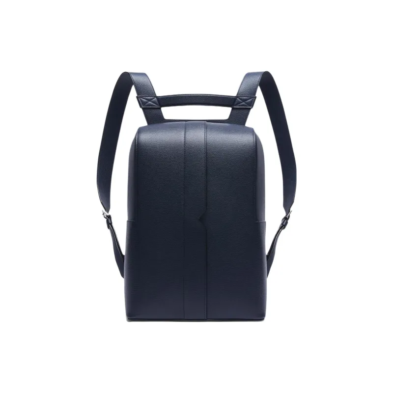 Valextra V - Line Millepunte Calfskin Handbag Backpack Men's Dark Blue-0