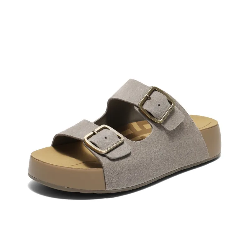 BELLE Slide Slippers Men Brown, Gray-1