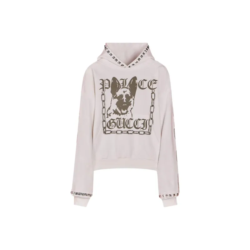 PALACE X GUCCI Printed Cotton Jersey Stud Sweatshirt-0