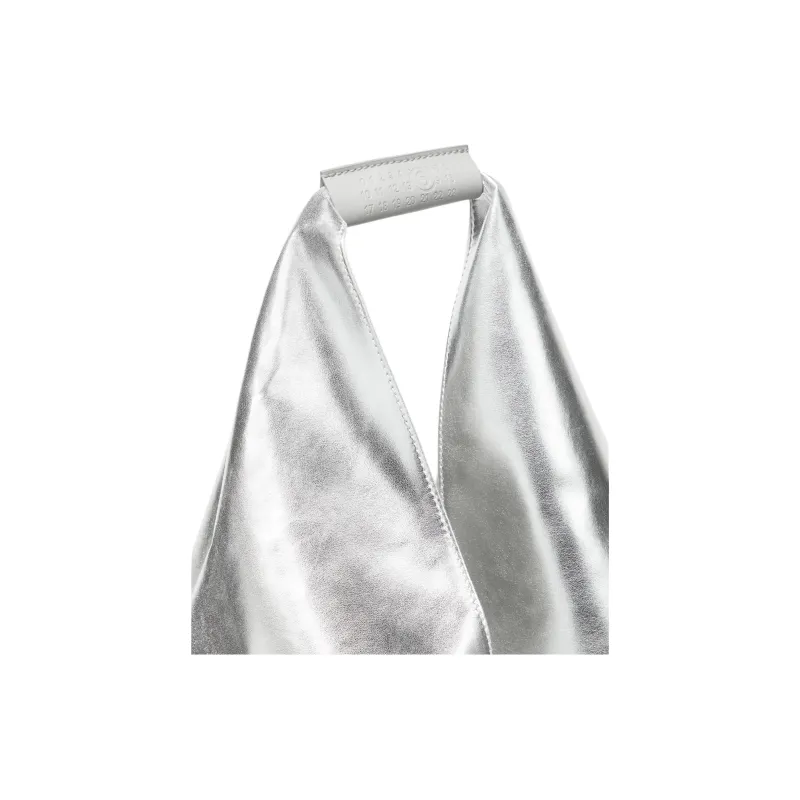 MM6 Maison Margiela Polyurethane Handbag Medium Size Women's Silver-4