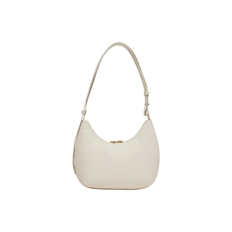 Furla GOCCIA Leather Shoulder Bag Trumpets Women's Beige-1