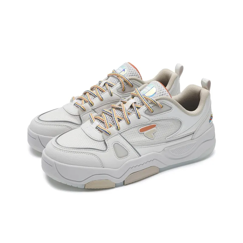 FILA FUSION BANK III Cool Skateboard Shoes 3 Colorful Early Summer Low Top Skateboard Shoes Men's White-2
