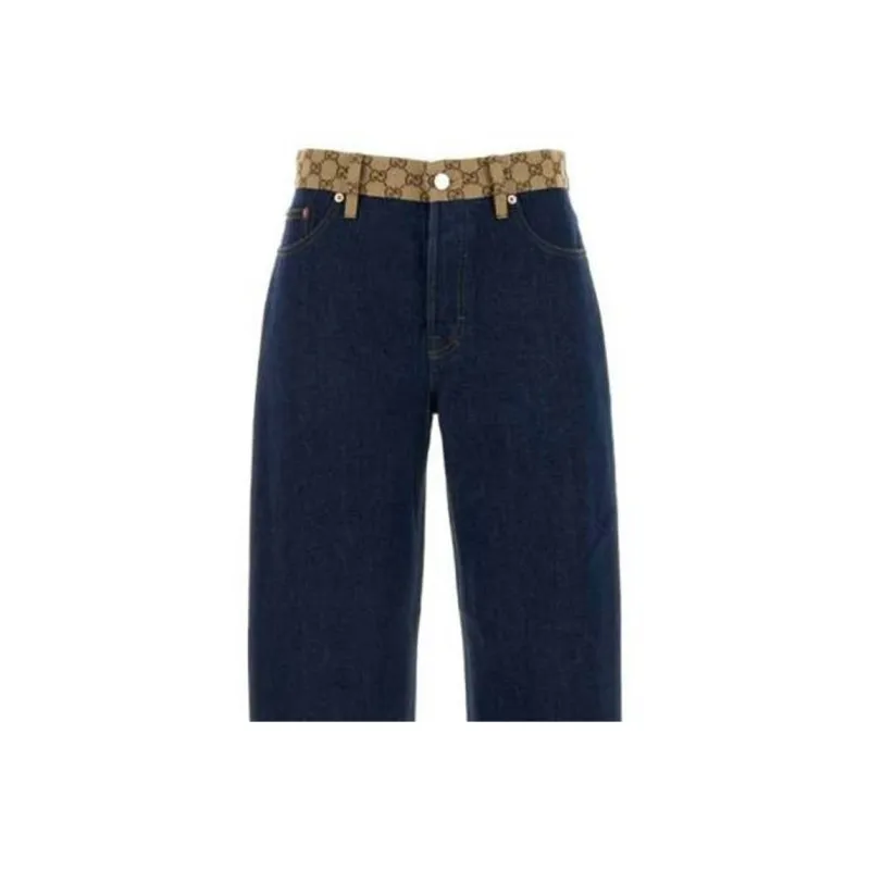 GUCCI Logo Waistband Detailed Boyfriend Jeans-1