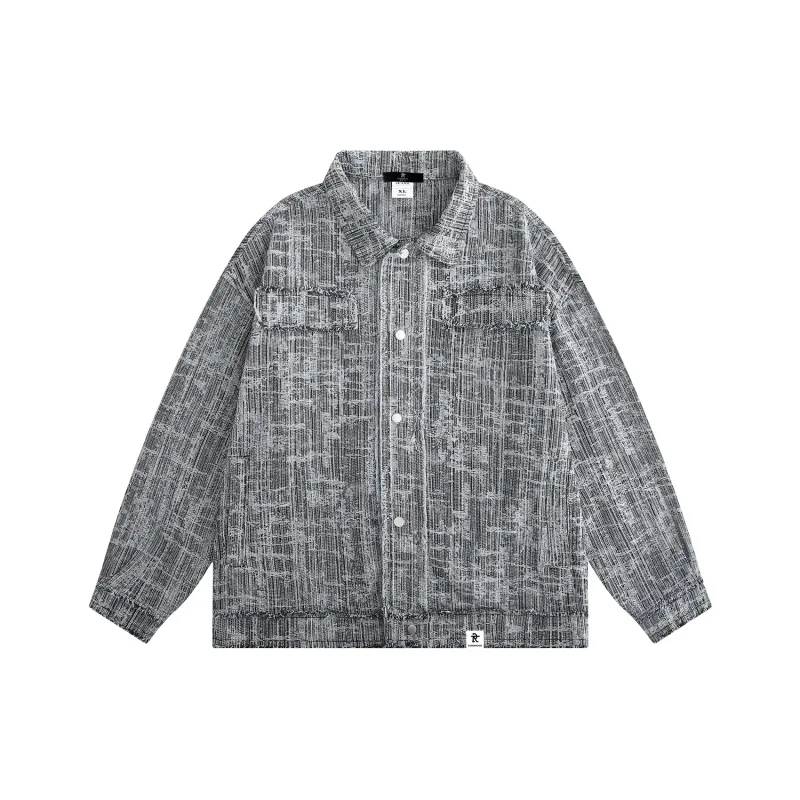 ROBINHOOD Denim Jacket Unisex Black Gray Color-0